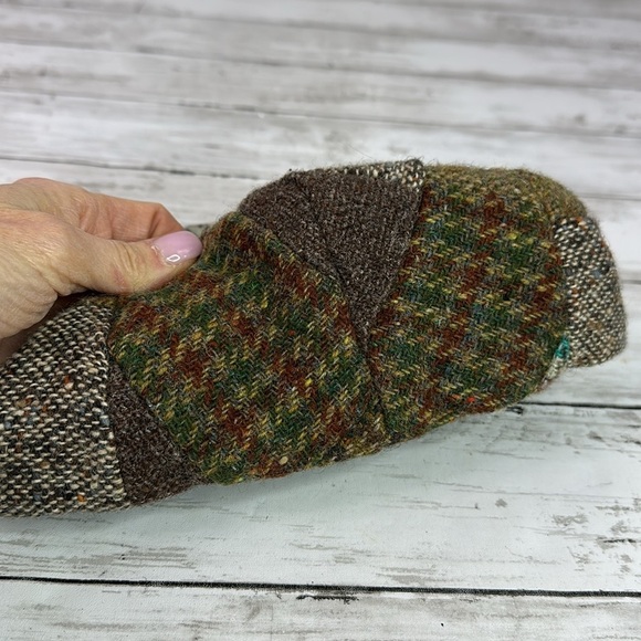ABERCROMBIE & FITCH patchwork tweed newsboy cap made in Ireland tweed wool - Picture 6 of 6